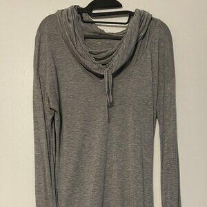 Vimmia Shirt M Gray Convertible cowl neck hood
